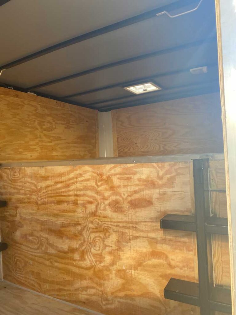 Gooseneck trailer interior from Cynergy Cargo 2